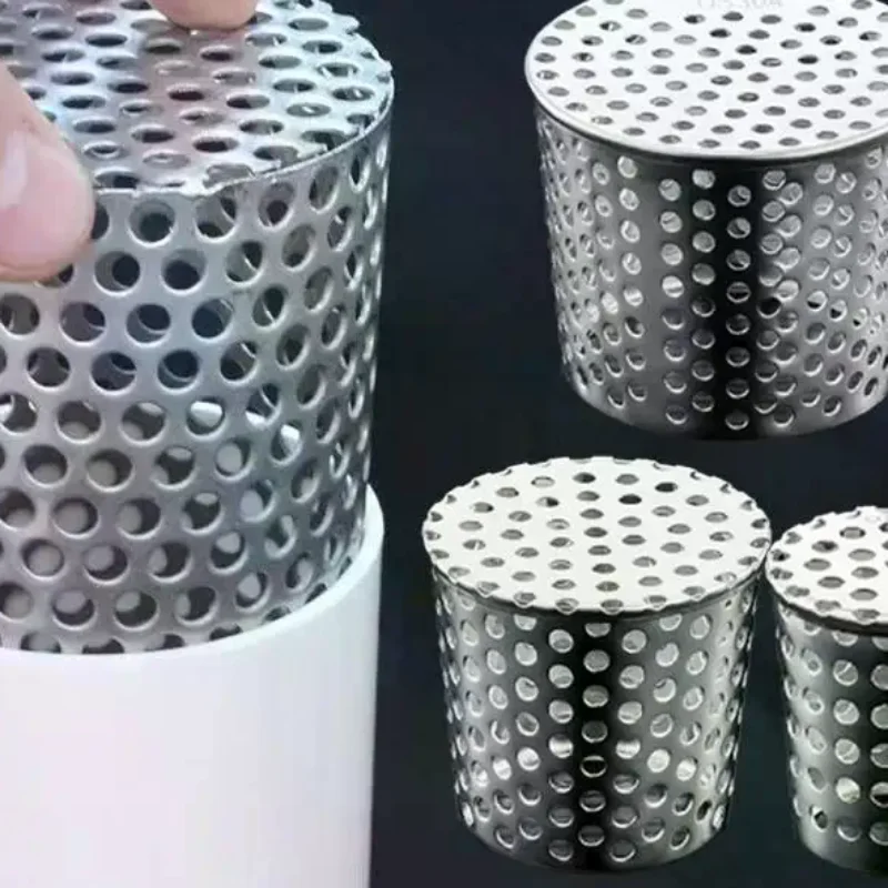 

​Stainless Steel Drain Cover Anti Clogging Interpolated Filter Screen For PVC Pipe Rain Pipe Cap