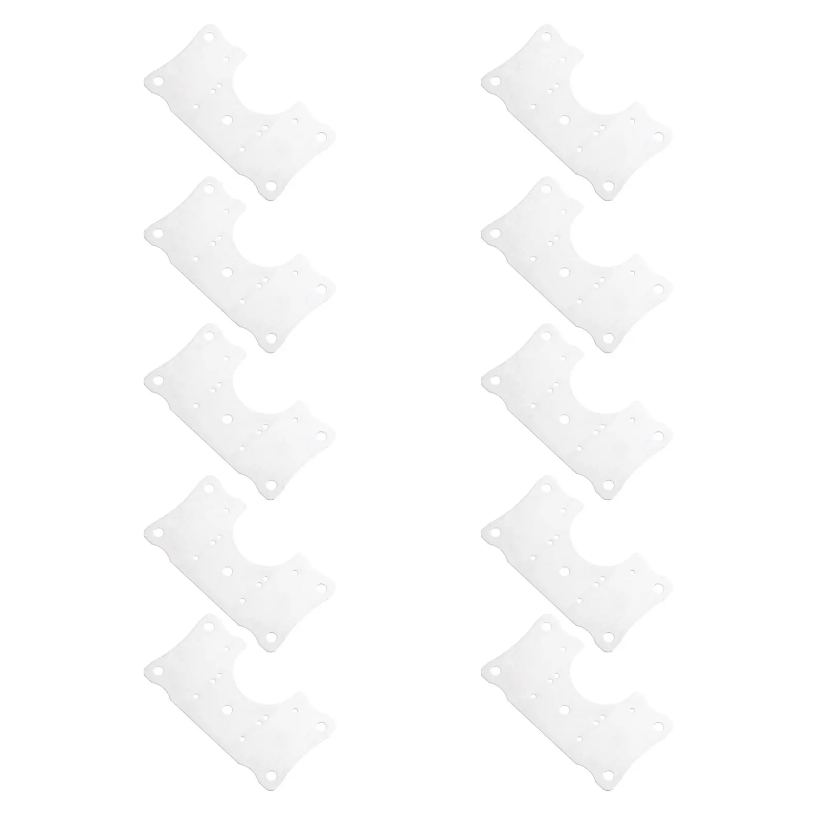 10Pcs Stainless Steel Hinge Fixing Plate Kit Heavy Duty Repair Bracket for Cabinet Door Hinge Storage Cupboard Window Furniture