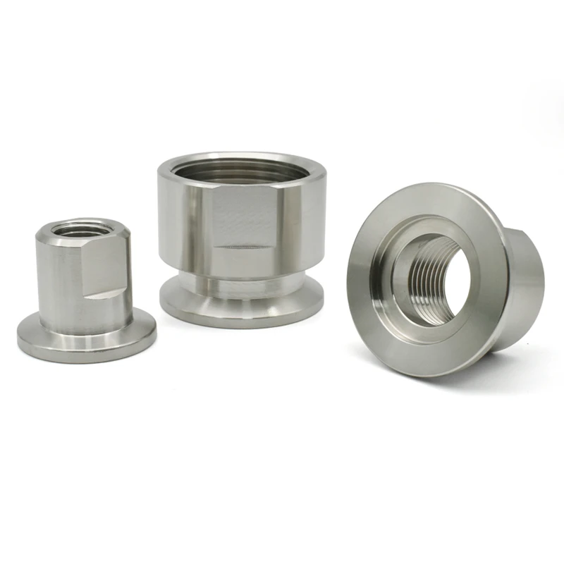 

KF16 KF25 KF40KF50 Stainless Steel PT Internal Thread Vacuum Flange Joint Milled Edge Inner Thread Joint