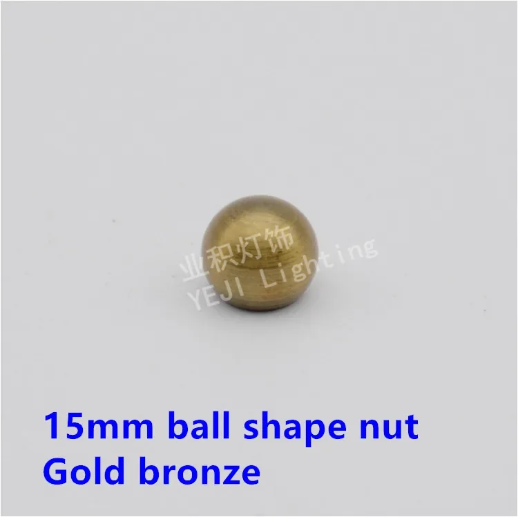 gold bronze spherical nut ball shape nut Decorative nuts Screw 10mm inner teeth Lighting Accessories DIY