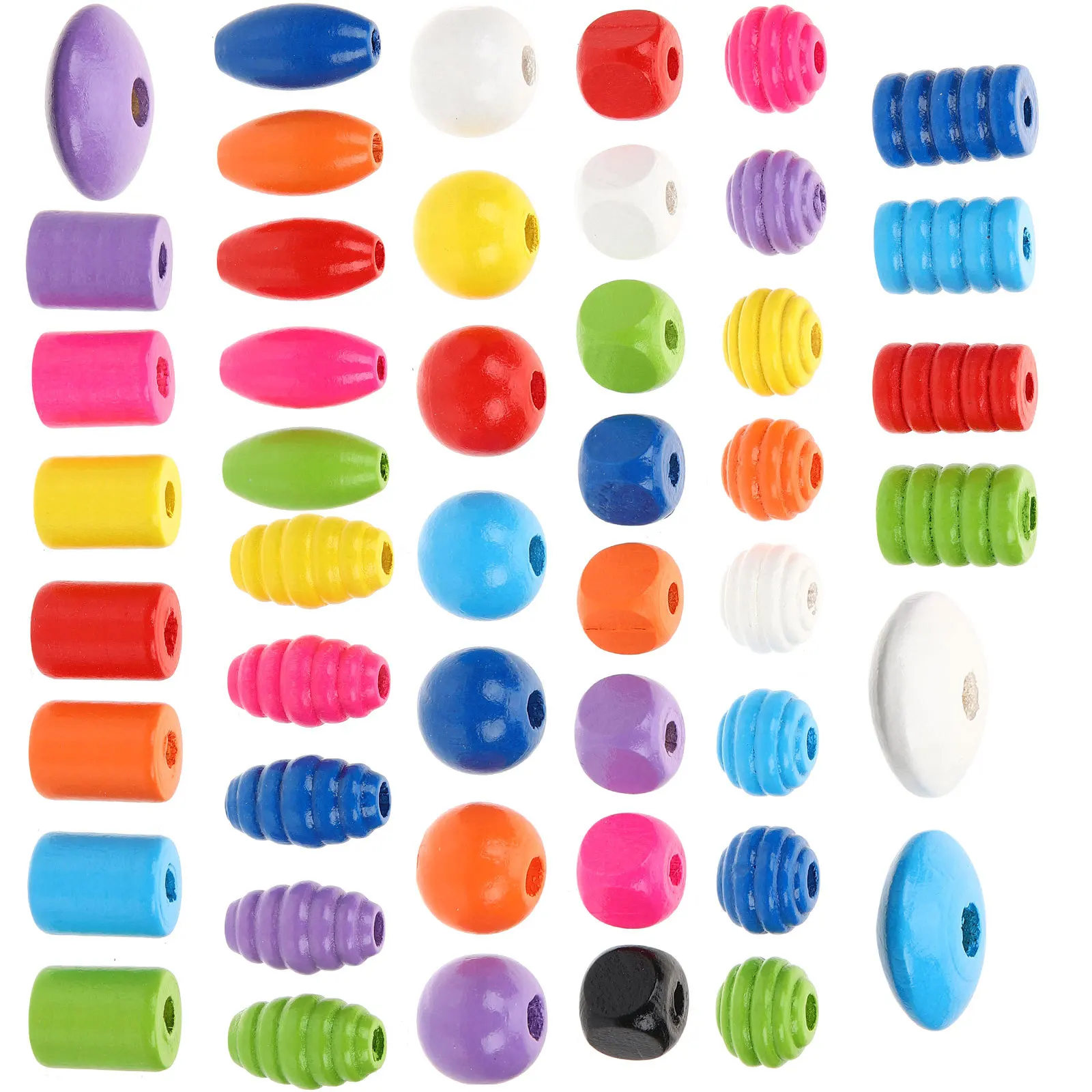 

1 Bag Colorful Wooden Beads Small Loose Spacer Diy Craft Jewelry Making Beads For Necklace Bracelet Garland Handicraft Supplies