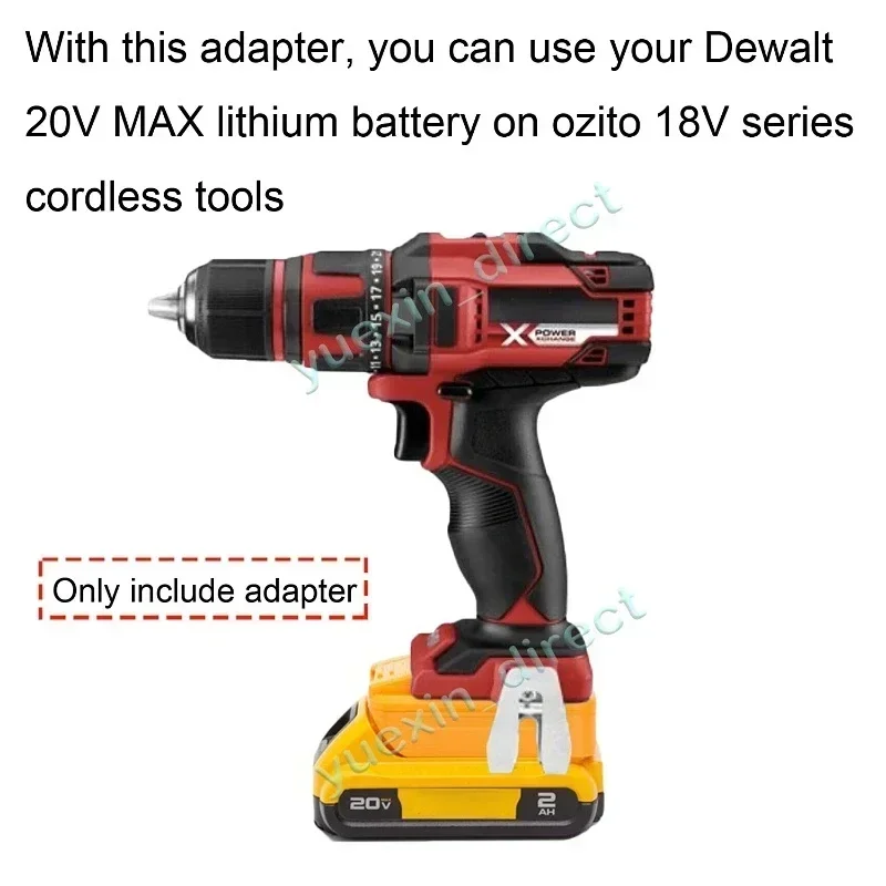 Battery Adapter For Dewalt 18V Lithium Converter to for Ozito Power X-Change 18V Cordless Tools Connector(NO Battery )
