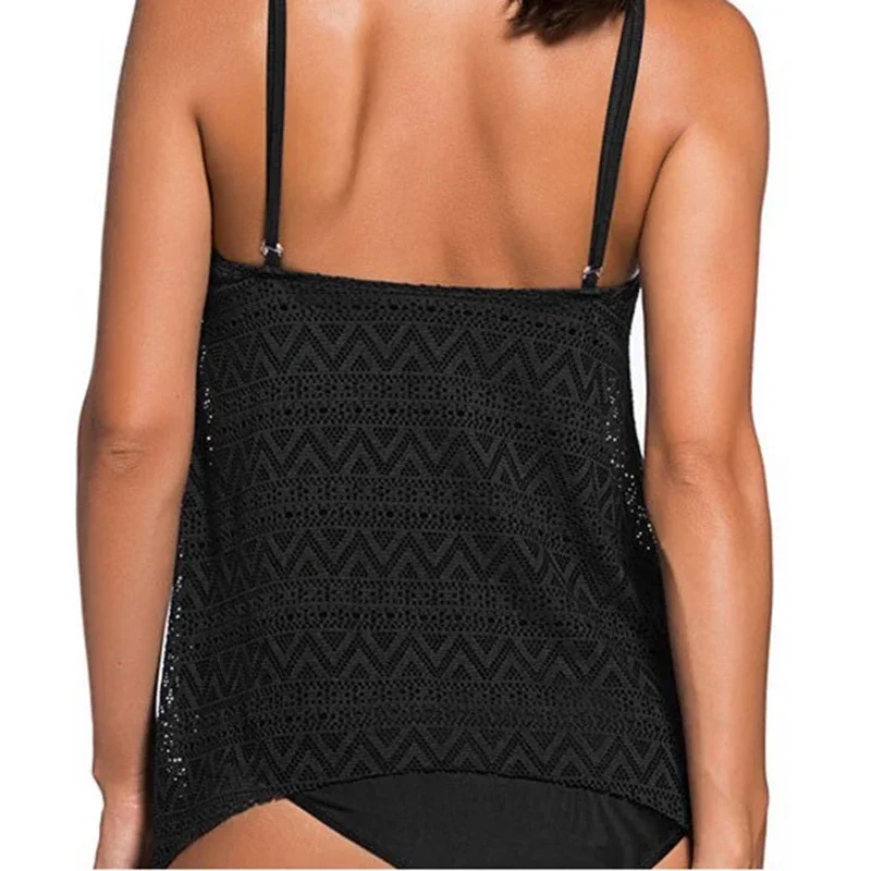 New 4XL Plus Size Women Swimwear Tankini Tummy Control Swimsuit with Shorts Two Piece Bikini Set Bathing Suit Mujer Femme