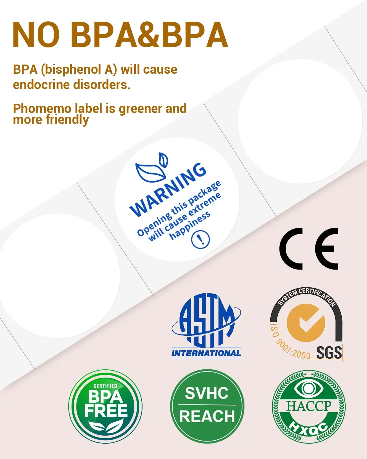 Phomemo PM241BT PM246S D520 Thermal Label Round Sticker 2\