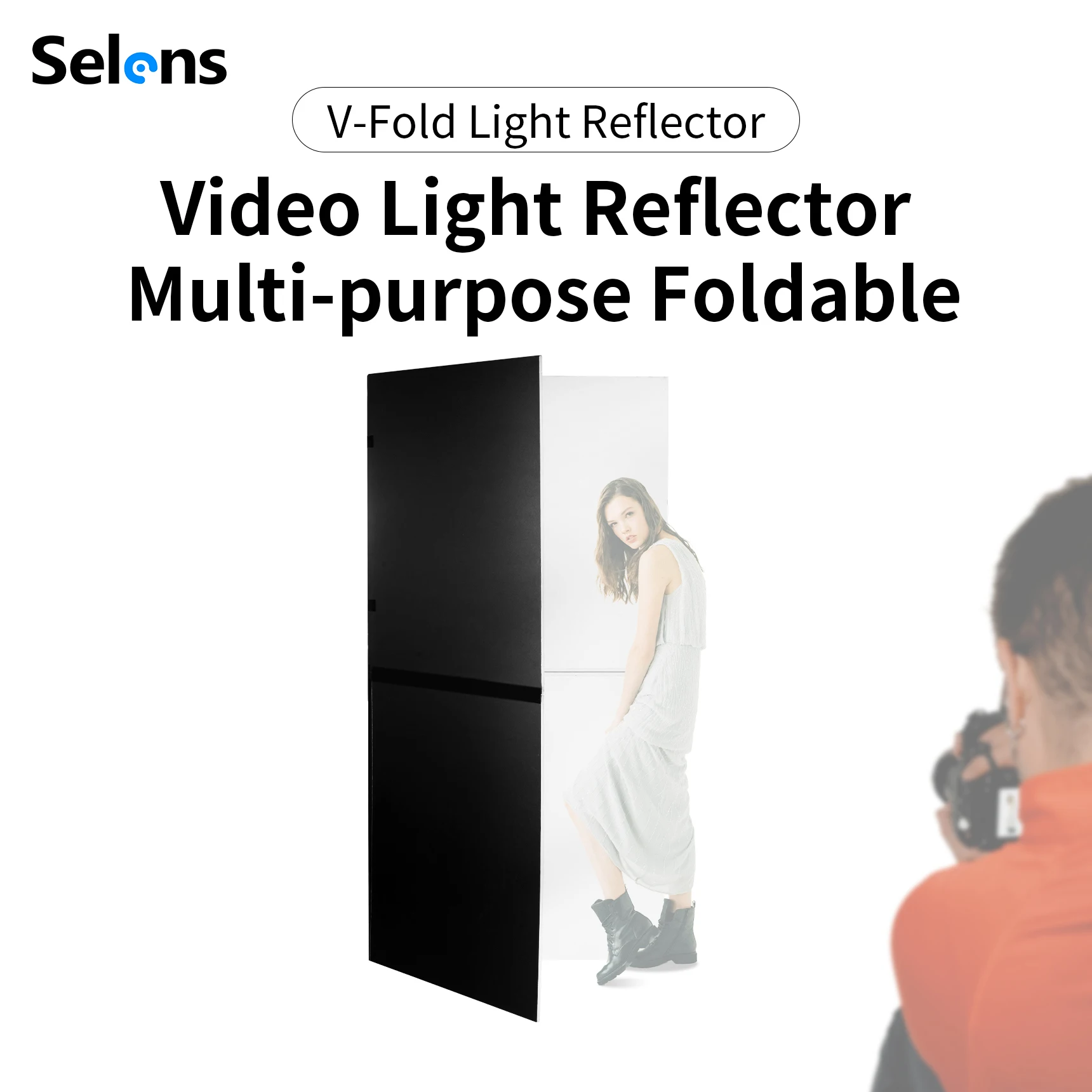 Selens New Multi-function Photography Light Reflector Foldable V-Fold Background Board Photo Studio Kits Photography Props