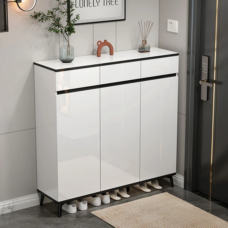 Slippers Drawers Shoe Cabinet Cleaner Hallway Ultra Thin Vertical Stackable Shoe Shelf Entrance Hall Archivadores Home Products