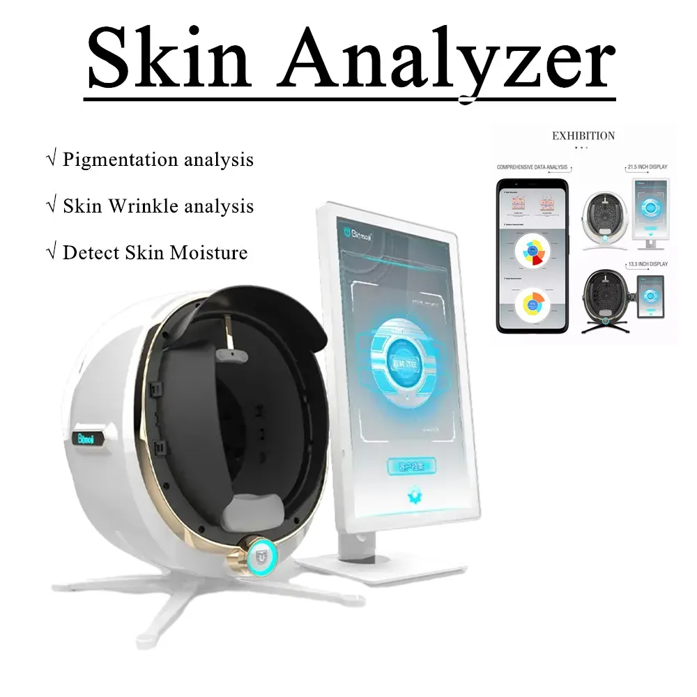 21.5 Inch Scherm Scanner 3d Gezichtshuid Analyzer Machine Magische Spiegel Ai Intelligente Imager Gezichtsdiagnose Analyze Device2024