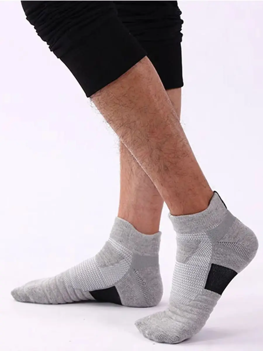 1/3/6 Paar Herren Geruchshemmende Gestrickte Terry-Sportsocken Schweißabsorbierend Atmungsaktiv Langlebig Dämpfend Lauf- und Basketballsocken