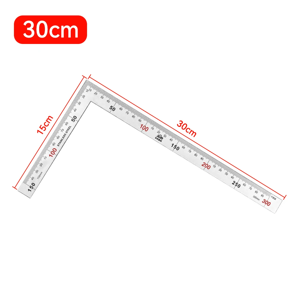 Quadratisches Lineal aus Aluminiumlegierung, rechtwinklig, 90-Drehlineal, Holzbearbeitungslineal, Stahl-Drehlineal, Messwerkzeuge