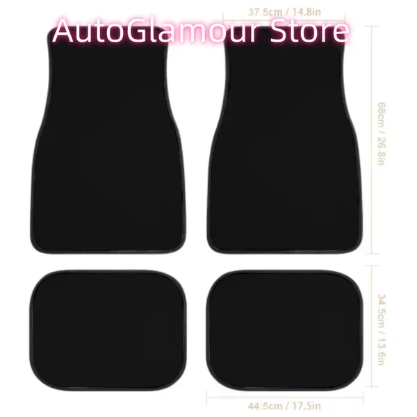 Cute Octopuses Heart Striped Background Front And Back Car Mats