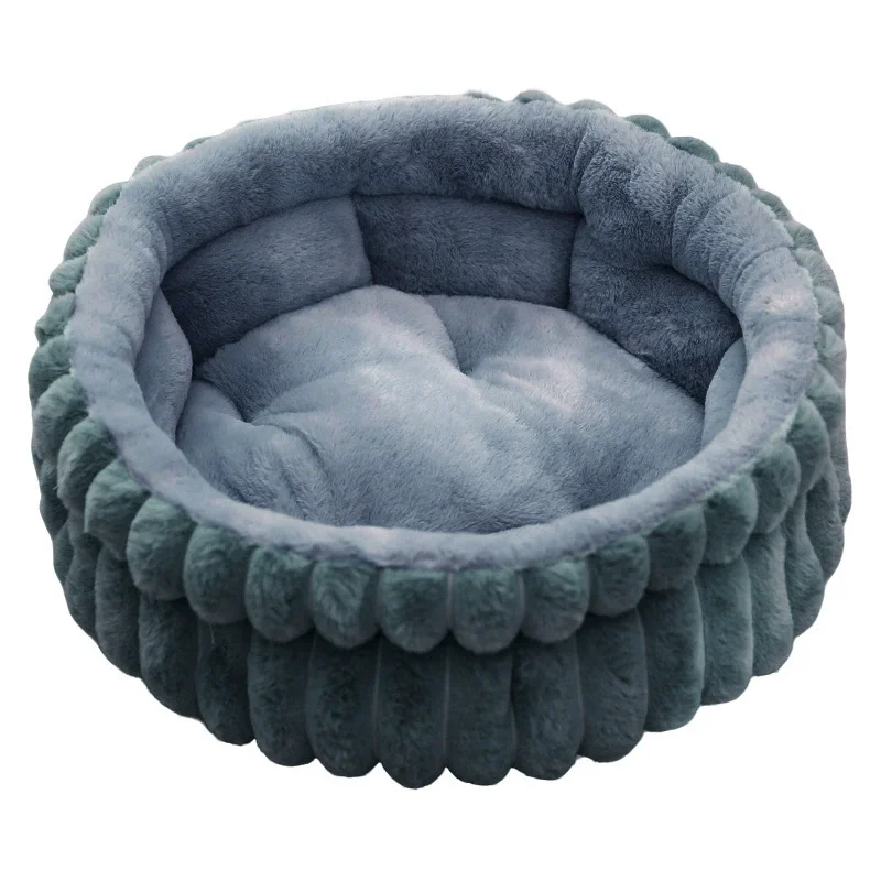 

Winter Pet Bed Soft Warm Cotton House Thickened Indoor Safety Cat Nest Cat bed straight pet bed round large dog bed