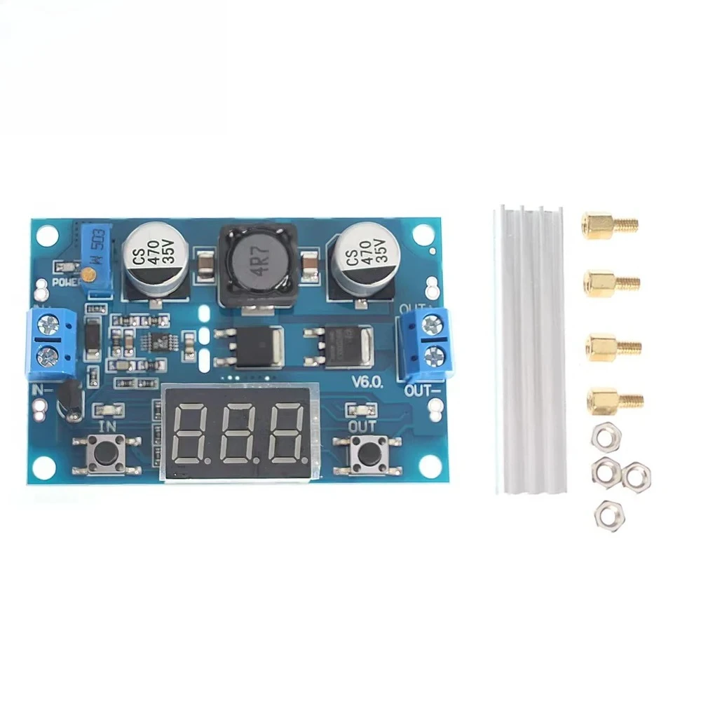 100W DC-DC Boost Converter Module 3-35V To 3.5-35V LTC1871 Adjustable Step-Up Power Supply with Digital Display Voltmeter