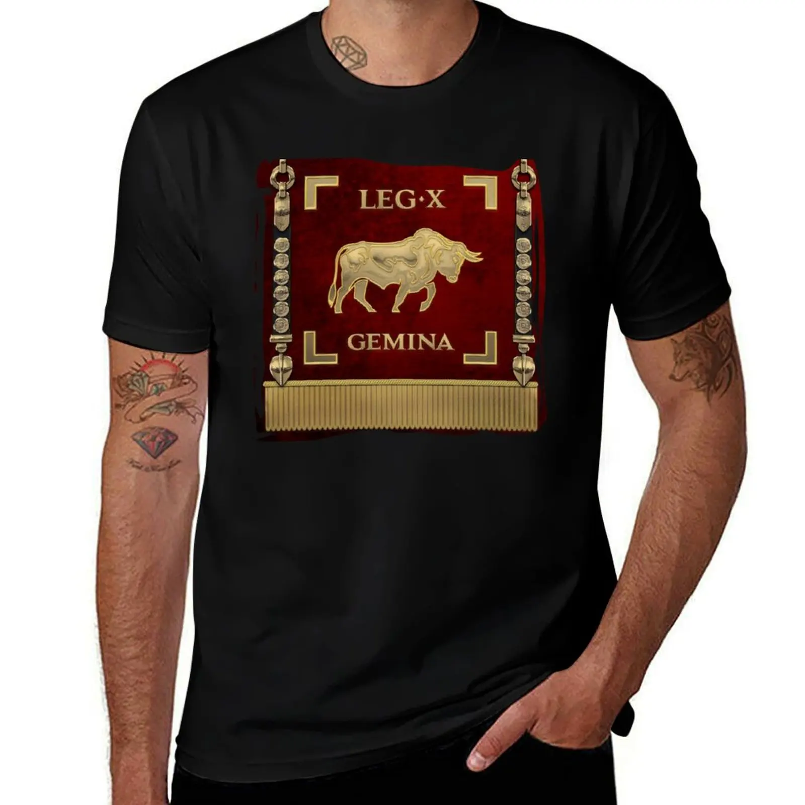 Standard of the 10th Legion Gemina - Vexillum of The Twins' Tenth Legion T-Shirt quick drying oversized blanks clothing for men