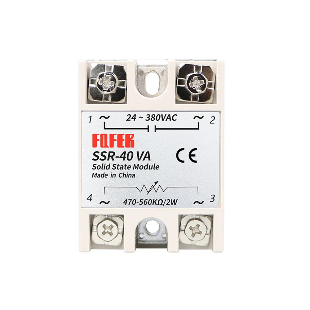 SSR 10VA 25VA 40VA 60VA 80VA 100VA Solid State Relay Voltage Regulator 24-380VAC Output SSR-VA Single Phase Solid State Relay