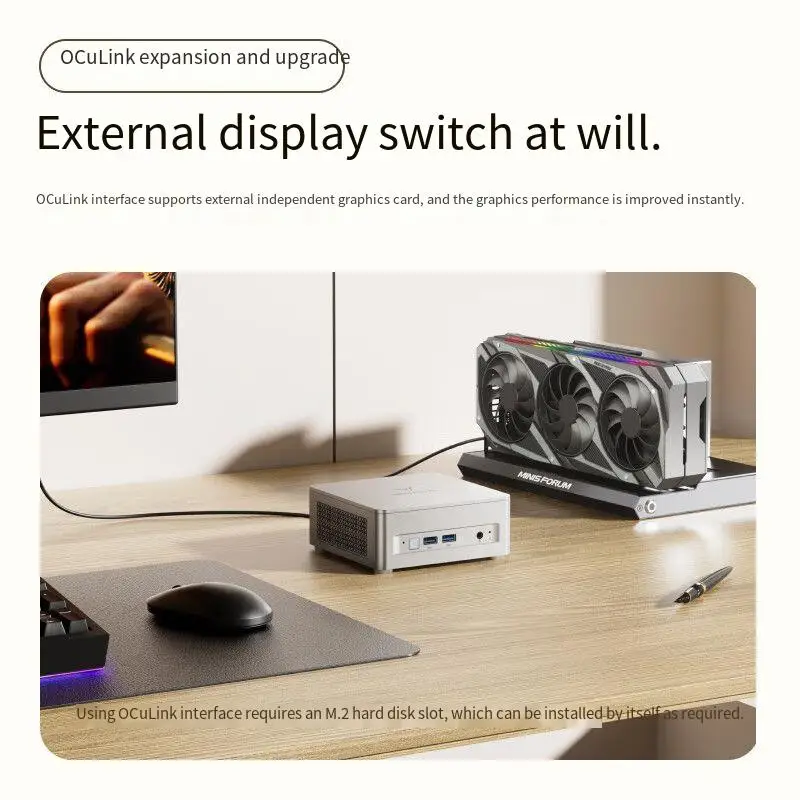 MINISFORUM UM760 PLUS Mini PC Ryzen 5 7640HS Lower Power Dual DDR5 16GB 1TB SSD WiFi 6E BT 5.2 4K HD 2.5G LAN Office Computer