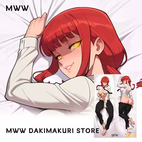 Chainsaw Man Makima Dakimakura Futa Hugging Body Pillow Case Anime Pillow 2way Cushion Cover