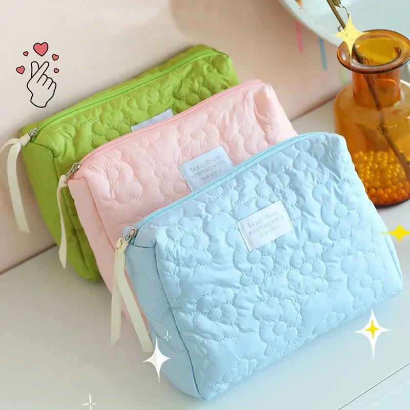 New Flower Pattern Women Makeup Bag Toiletries Cosmetic Organizer Zipper Bag Travel Wash Pouch Cosmetic Bag Female Make Up Bags