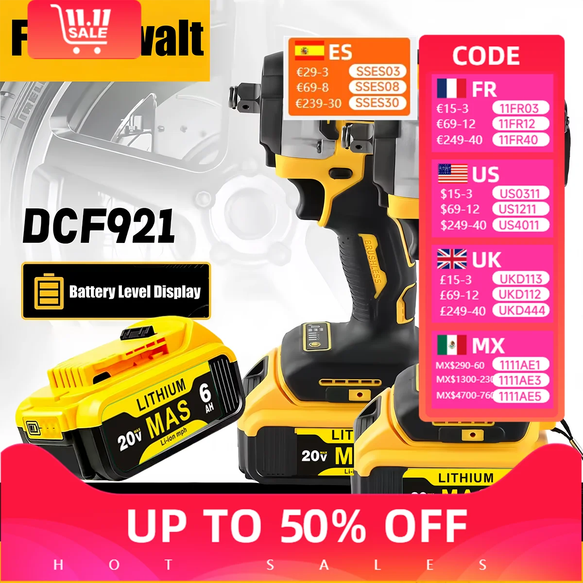 

Новая высокопроизводительная литиевая батарея с длительным сроком службы, большая емкость, совместимая с батареей Dewalt 20 В + 10 ячеек + 15 ячеек 18650.00