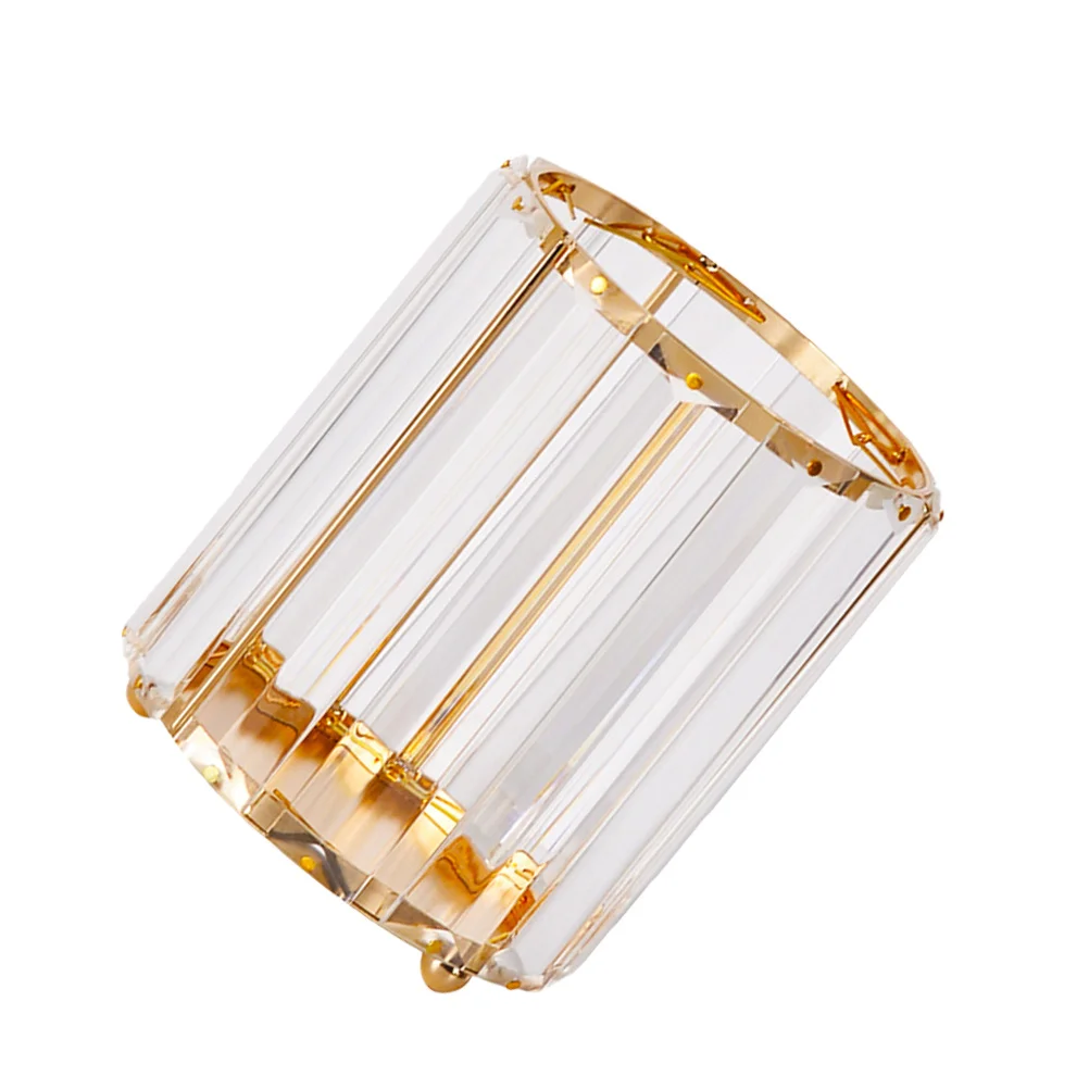 Premium Golden Vase Pencil Container Hexagonal Design Pen Holder for Cosmetics Trinkets Storage Desktop Decoration