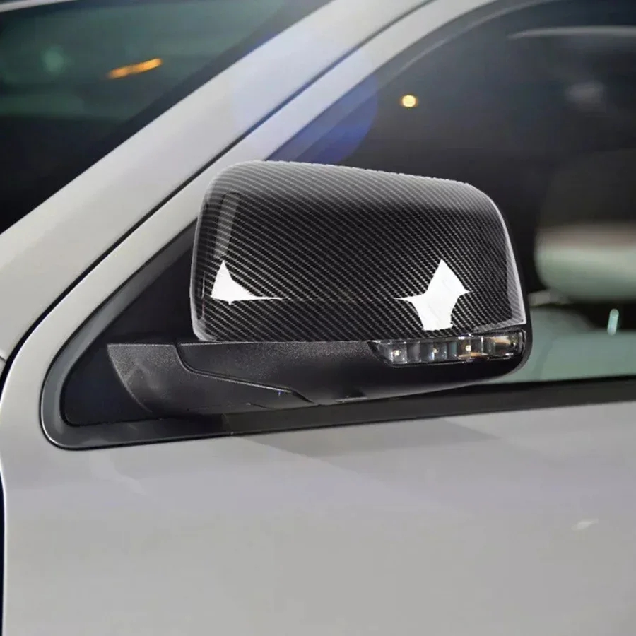 For Jeep Grand Cherokee Dodge Durango 2011-2020 Car Sticker Rearview Side Mirror Cover Wing Cap Exterior Rear View Case Trim