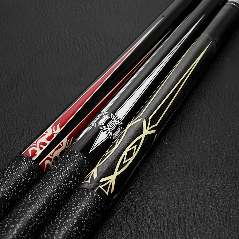 2023 New Arrival Pool Cue Billiard Maple Shaft Stick With Case Linen Wrap Billar Taco De Billar Wonderful Decal Butt 당구 бильярд