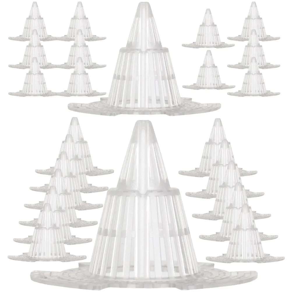 24Pcs Cone Flowerpot Mesh Pads Plastic Planter Hole Drainage Pads Bonsai Bottom Netting Mats Plastic Mesh Pad Filters