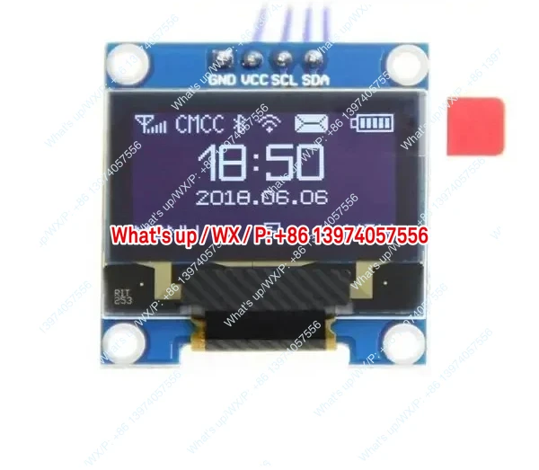 Micro Oled Display Module for Arduin 0.96 Inch 12864 4 Pins Holes I2C IIC Serial SSD1306 Control Monochrome 1 Piece 128x64 096GW