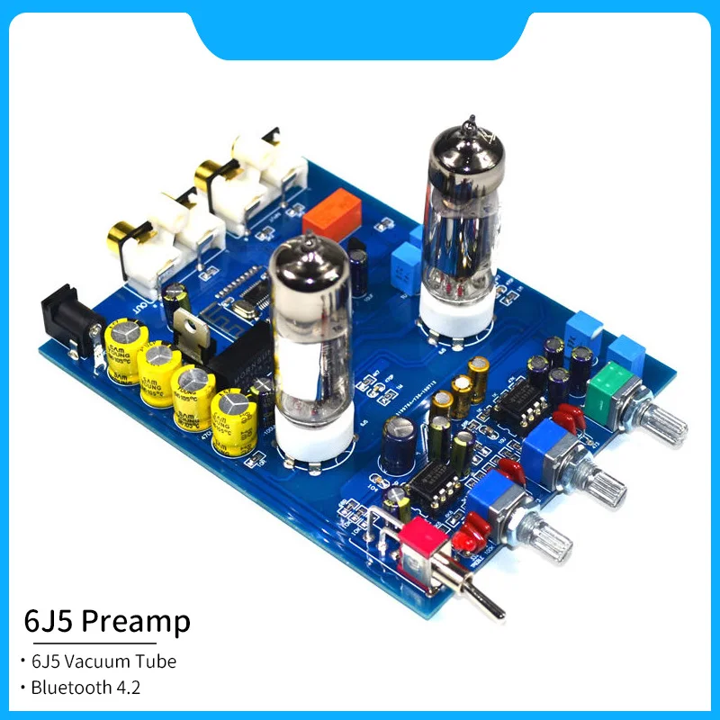 

Bluetooth Tube Audio Preamplifier Hifi 6J5 Bile Vacuum Tube Preamp Board NE5532 OP-Amp With Treble Bass Tone Control For Amplif