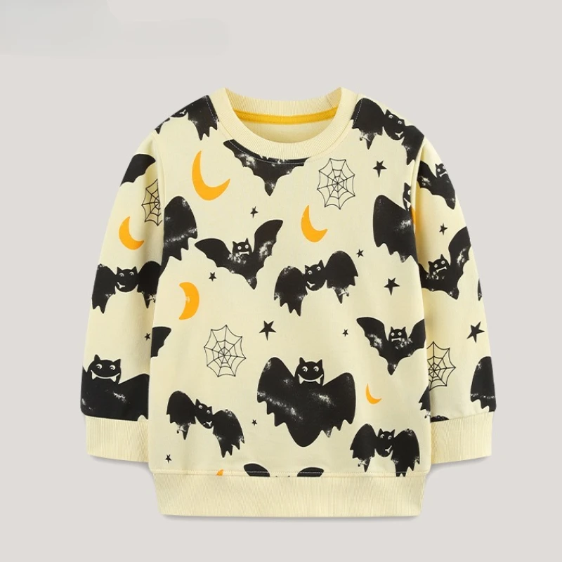 

NEW Autumn Halloween Animal Bats Boys Sweatshirt Children’s Clothing Cotton Kids Long Sleeve Toddler Kids Clothes sweater
