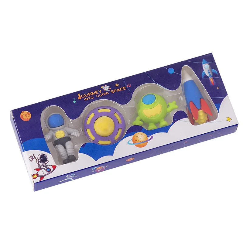 Gum Creatieve Ruimte Raket Ufo Gum Set Student Briefpapier Kerstcadeau
