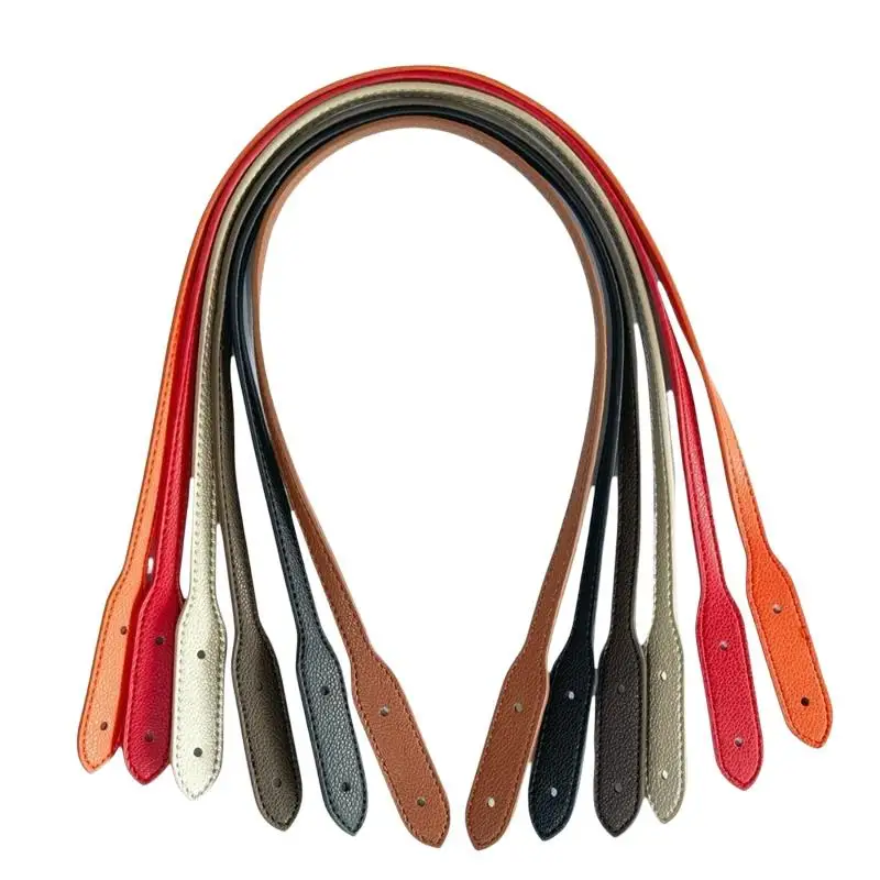 2Pcs Bag Straps With Rivets 72cm Length PU Leather Handle Strap Detachable Shoulder Bag Strap Replacement DIY Bag Accessories