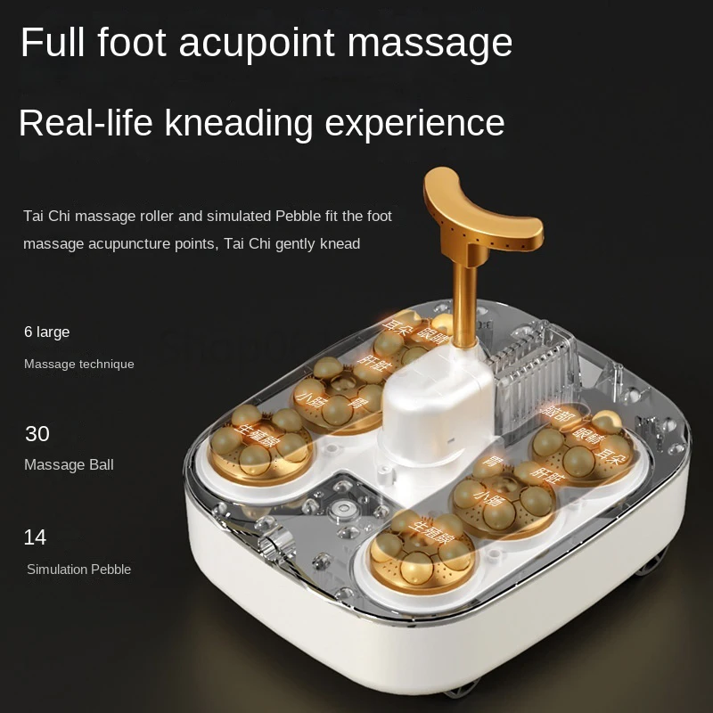 Electric Foot Bath Tub Automatic Massage Constant Temperature Heating Remote Control Foot Bath Bucket Floating Touch Screen 220V