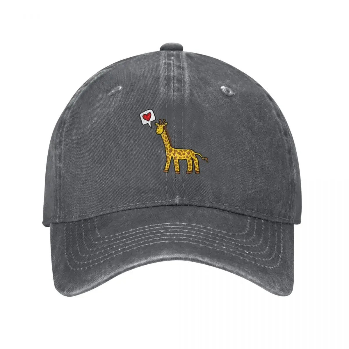 Giraffe with Heart Baseball Cap Brand Man cap Big Size Hat Beach Hood Women Caps Men's