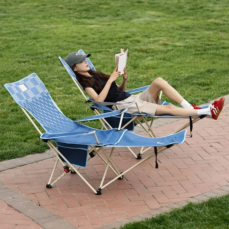 

Портативный складной стул, 5-позиционное регулируемое кресло для отдыха на природе, кемпинга, пляжа