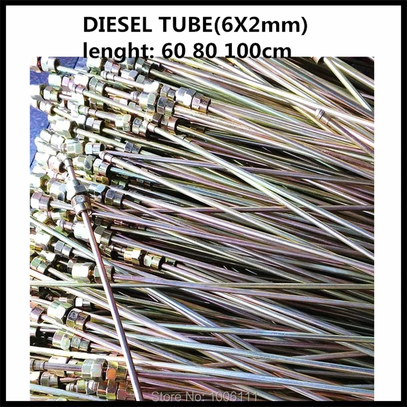 Tube diesel haute pression pour banc d\'essai de pompe, 6x2mm, 60cm, 80cm, 100cm, 2 pièces