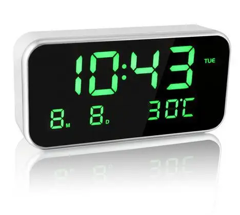 22x11CM 3 Groups Clock Functions 25 Song Alarms Volume Adjustable LED Music Wake Up Alarm Clock Snooze Time Temperature Date