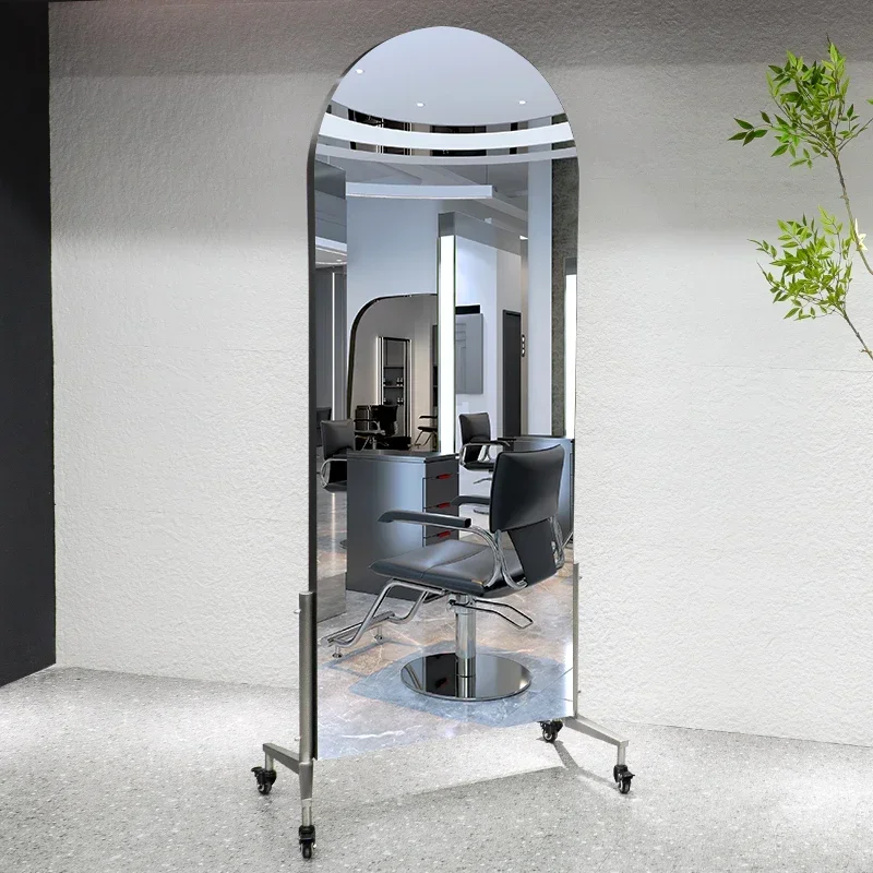 

NewSimple barber shop mirror removable turning floor-standing double-sided mirror for high-end hair salons