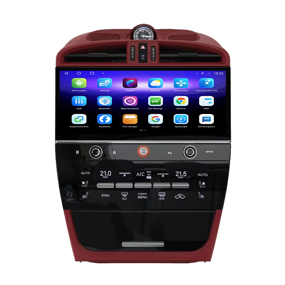 Carplay de 12,3 Polegadas para Cayenne 2003-2009, Player Multimídia Android 13, Rádio de Carro com Navegação e Tela Touch HD