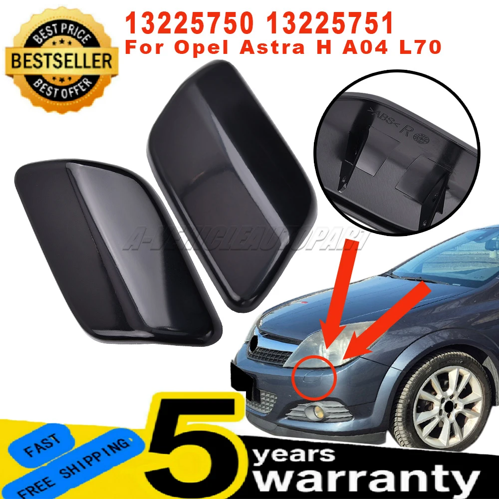 13225750 13225751 For Opel Astra H A04 L70 New Front Bumper Headlamp Cleaning Aperture Cover Left Right Black Car Accessories