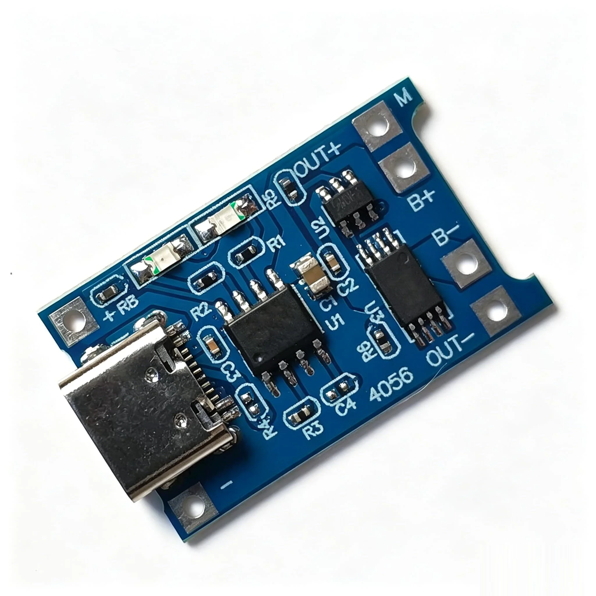 (10/50/100PCS)TP4056 Type-C 1A Lithium Battery Charger Module – USB-C Charging Board, 5V for 18650 Li-ion with Dual Protection