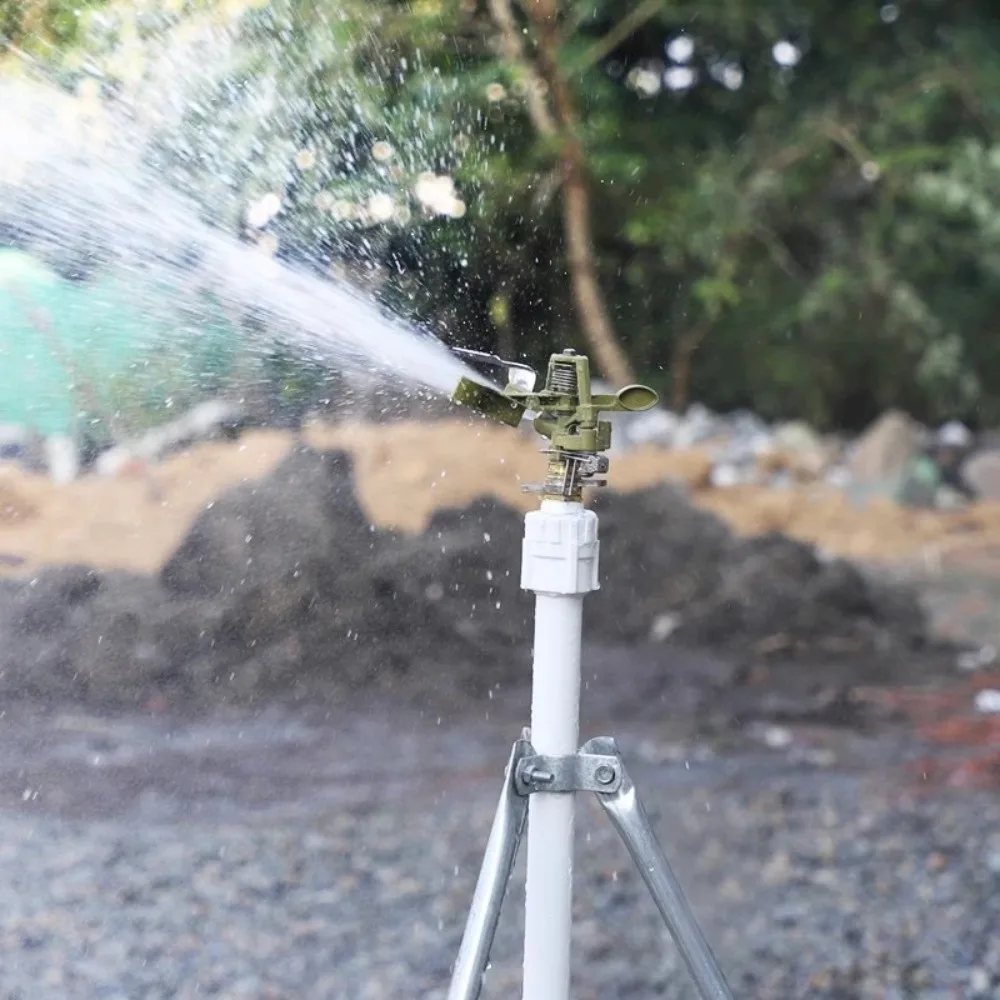 360° Rotation Impact Sprinkler Head Zinc Alloy Adjustable Nozzle Rotating Sprinkler Heavy Duty High Flow Rate