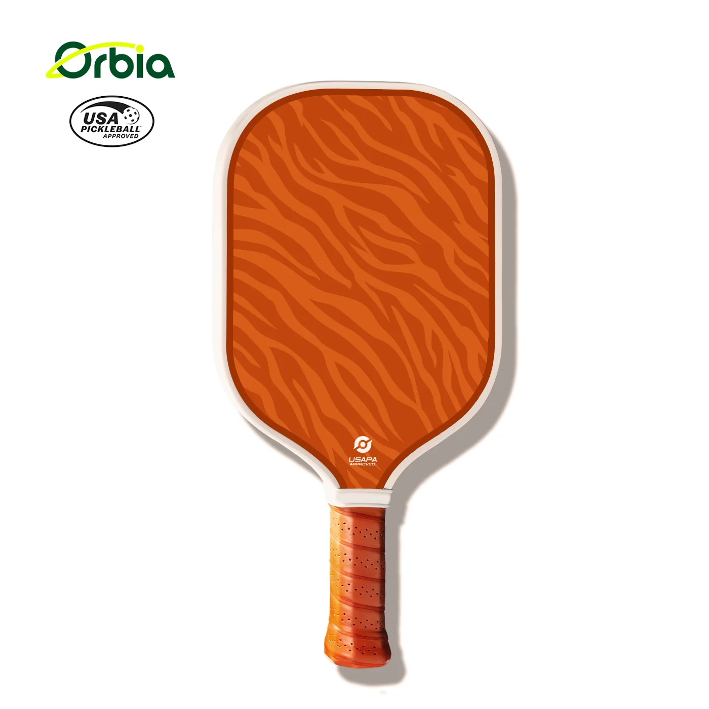 

Orbia Glass Fiber Paddle Pickleball 13MM Thickness Racket Non Slip Handle Bats Orange Leopard Durable Design Paddle Picklebal