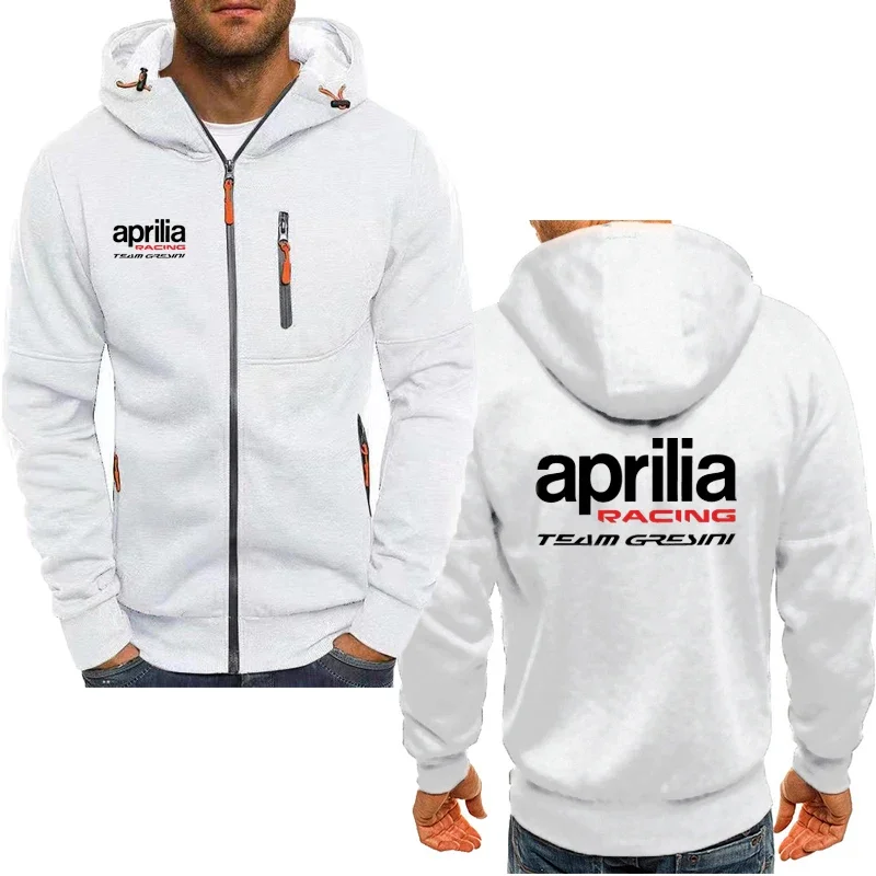 2024 Aprilia เสื้อฮู้ดผู้ชาย RSV4แข่งพร้อมซิปพิมพ์ลายคุณภาพสูง