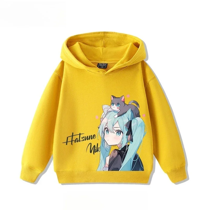 Hatsune Miku Cartoon-Print-Hoodie (MIKU 2026), ein trendiger, geschlechtsneutraler Stil für Herbst/Winter; vielseitig und einfach zu kombinieren (inspiriert von Cosplay). – Detail 3