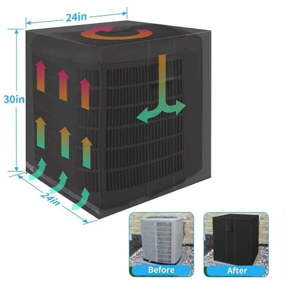 1PC Home Air Conditioner Cover 600D Oxford Central Air-Conditioner Covers For Outside Waterproof Oxford Cloth Protection Covers