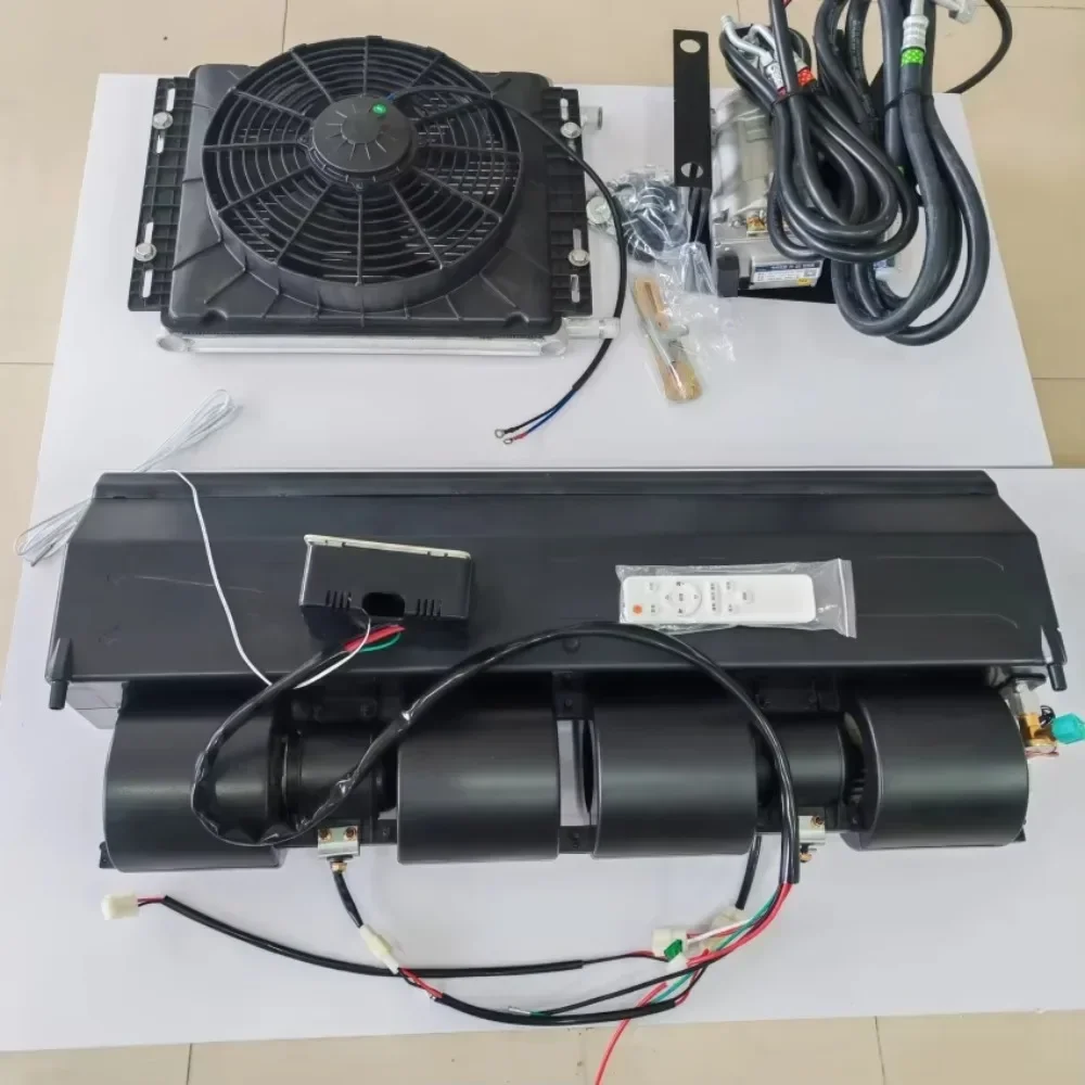 

Dashboard lower split electric Dc 12V 24v air conditioner 12v car truck air conditioner