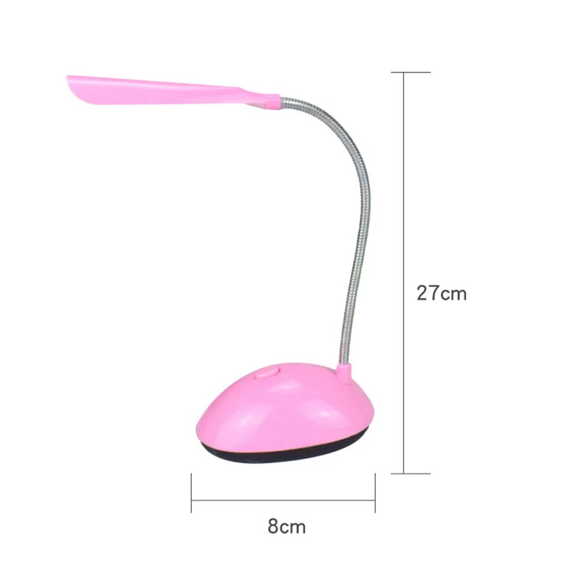 Lampu LED Mini 360 derajat portabel, lampu meja pelindung mata untuk membaca asrama, lampu samping tempat tidur meja