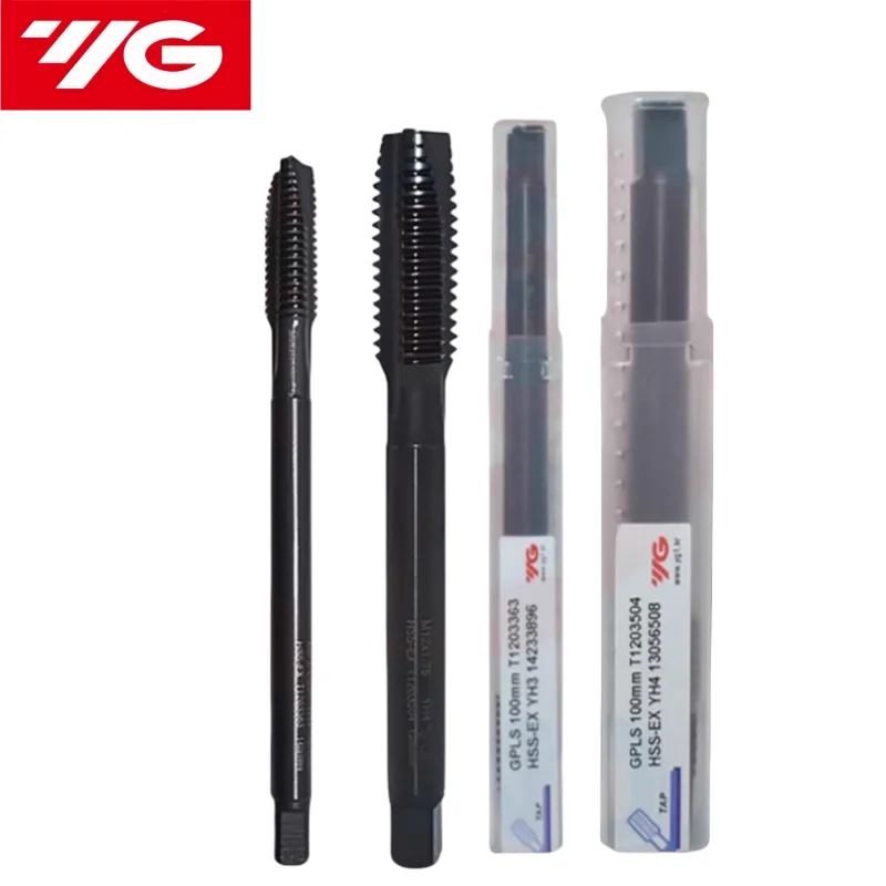 

1 шт., Южная Корея YG HSSE, метрический длинный хвостовик INOX JIS, спиральный остроконечный метчик M3M4M5M6 M8/M10/M12 * 100/150 мм, метчики с машинной резьбой