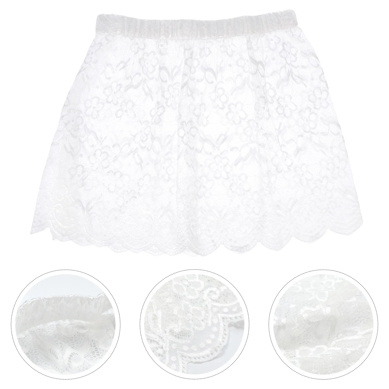 

1pc Lace Extender Skirt Elastic Bands Design Spandex Fake Hemline Extend Lightweight Women Mini Dress Shirt Hems