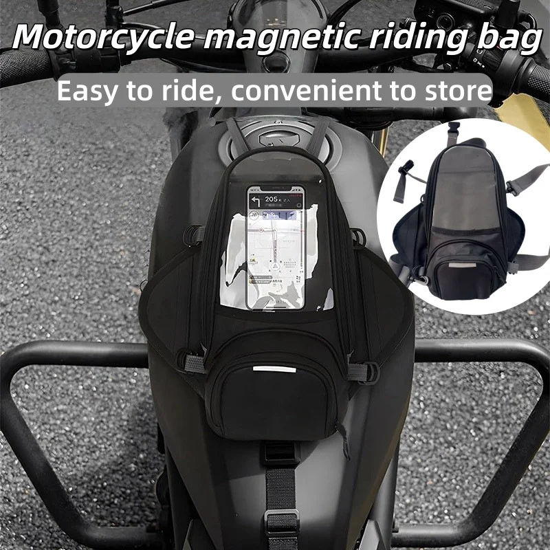 

Waterproof Off-Road Motorcycle Fuel Box Bag with Fixed Transparent Phone Holder for Navigation Riding Storage Outdoor